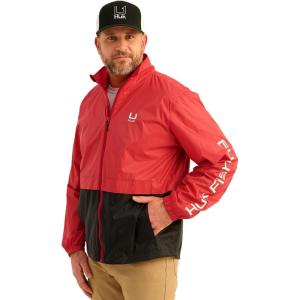imageHUK Mens Tradewinds Jacket Lightweight Waterproof Windbreaker with UPF Sun ProtectionChannel Marker