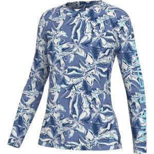 imageHUK Pursuit Pattern Long Sleeve Fishing Shirt for WomenBrackish Flow  Wedgewood