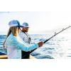 imageHUK Icon X Pattern Hoodie Fishing Shirt with Hood for WomenRiver Runs  Coral Reef