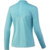imageHUK Womens Icon 14 Zip Long Sleeve Fishing Shirt with Sun ProtectionBlue Radiance