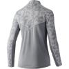 imageHUK Womens Icon 14 Zip Long Sleeve Fishing Shirt with Sun ProtectionRunning Lakes  Overcast Grey