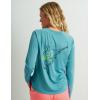 imageHUK Womens Pursuit Patterned Crew Long Sleeve Performance ShirtGraphic  Storm Blue