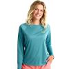 imageHUK Womens Pursuit Patterned Crew Long Sleeve Performance ShirtGraphic  Storm Blue