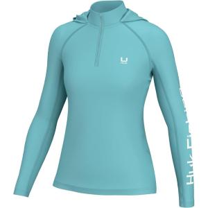 imageHUK Icon X Hoodie Fishing Shirt with Sun Protection for WomenMarine Blue