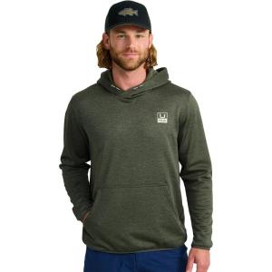 imageHUK Mens Fleece Performance Fishing HoodieHukd Up  Cyprus Land Heather
