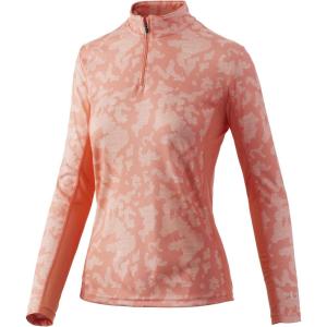 imageHUK Womens Icon 14 Zip Long Sleeve Fishing Shirt with Sun ProtectionRunning Lakes  Desert Flower