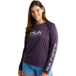 imageHUK Womens Pursuit Patterned Crew Long Sleeve Performance ShirtGraphic  Mysterioso