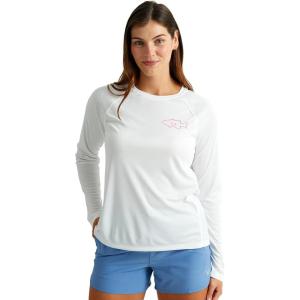 imageHUK Womens Pursuit Patterned Crew Long Sleeve Performance ShirtGraphic  White