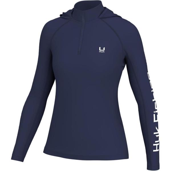 Chemise Manches Longues Pêche Noire Chemise De Pêche Technique Taille S - Manches Longues, Protection Solaire, Noir HUK Icon X Femme