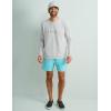 imageHUK Mens Performance Fishing Logo Tee Long Sleeve QuickDryHarbor Mist