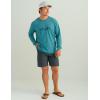 imageHUK Mens Performance Fishing Logo Tee Long Sleeve QuickDryStorm Blue
