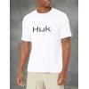 imageHUK Mens Performance Fishing Logo TeeShort Sleeve  QuickDryWhite  New Logo