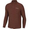 imageHUK Coldfront Heather Pullover Fishing 14 Zip for MenBaked Clay Heather