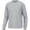 imageHUK Long Sleeve U Patch Pocket Tee Fishing TShirt for MenHarbor Mist