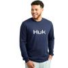 imageHUK Mens Performance Fishing Logo Tee Long Sleeve QuickDryNaval Academy