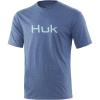 imageHUK Mens Performance Fishing Logo TeeShort Sleeve  QuickDryTitanium Heather