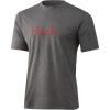 imageHUK Mens Performance Fishing Logo TeeShort Sleeve  QuickDryVolcanic Ash Heather
