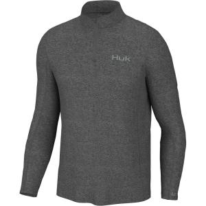 imageHUK Coldfront Heather Pullover Fishing 14 Zip for MenVolcanic Ash Heather