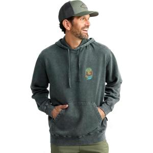 imageHUK Mens Cotton Fleece Graphic Hoodie Performance Fishing SweatshirtGraphic  Volcanic Ash
