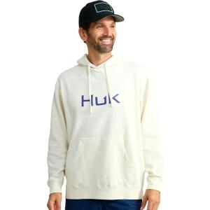 imageHUK Mens Cotton Fleece Graphic Hoodie Performance Fishing SweatshirtHukd Up  Egret