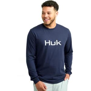 imageHUK Mens Performance Fishing Logo Tee Long Sleeve QuickDryNaval Academy
