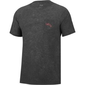 imageHUK Short Sleeve Mineral Wash Pocket Tee Fishing TShirt for MenVolcanic Ash