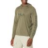 imageHUK Mens Pursuit Hoodie  Performance LongSleeve Shirt 30 UPFMoss