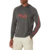imageHUK Mens Pursuit Hoodie  Performance LongSleeve Shirt 30 UPFVolcanic Ash