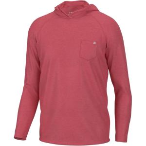 imageHUK Waypoint Hoodie Performance LongSleeve Shirt for MenSunwashed Red