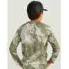 imageHUK Boys Pursuit Camo Crew Sleeve Performance Shirt for KidsMossy Oak Stormwater Freshwater