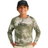imageHUK Boys Pursuit Camo Crew Sleeve Performance Shirt for KidsMossy Oak Stormwater Freshwater
