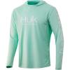 imageHUK Mens Icon X Hoodie  Fishing Shirt with 50 UPF Sun ProtectionLichen