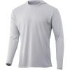 imageHUK Mens Icon X Hoodie  Fishing Shirt with 50 UPF Sun ProtectionOyster