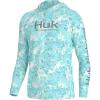 imageHUK Mens Pursuit Hoodie Sun Protecting Fishing Shirt with HoodFin Flats  Island Paradise