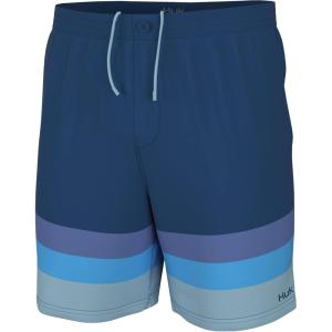 imageHUK Mens Pursuit Pattern Boardshorts QuickDry SwimsuitBowline  Set Sail