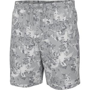 imageHUK Mens Pursuit Pattern Boardshorts QuickDry SwimsuitFin Flats  Harbor Mist