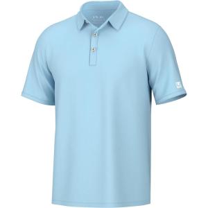 imageHUK Mens Pursuit Performance Short Sleeve Polo ShirtCrystal Blue