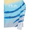 imageHUK Kids Printed Long Sleeve Shirt Sun ProtectionFlare Fade  Blue Radiance