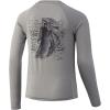 imageHUK Kids Printed Long Sleeve Shirt Sun ProtectionKc Buckets  Sharkskin