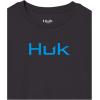 imageHUK UnisexChild Logo Tee  Kids Performance Fishing TShirtBlack  New Logo