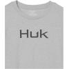 imageHUK UnisexChild Logo Tee  Kids Performance Fishing TShirtOvercast Grey Heather
