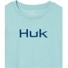 imageHUK UnisexChild Logo Tee  Kids Performance Fishing TShirtPorcelian Blue Heather