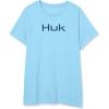 imageHUK UnisexChild Logo Tee  Kids Performance Fishing TShirtBaltic Sea Heather