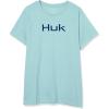 imageHUK UnisexChild Logo Tee  Kids Performance Fishing TShirtPorcelian Blue Heather