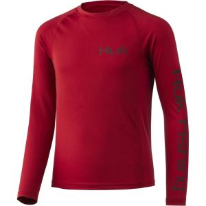 imageHUK Kids Printed Long Sleeve Shirt Sun ProtectionKc Big Bull  Blood Red