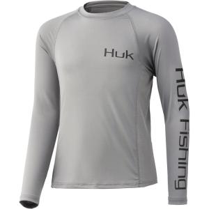 imageHUK Kids Printed Long Sleeve Shirt Sun ProtectionKc Buckets  Sharkskin