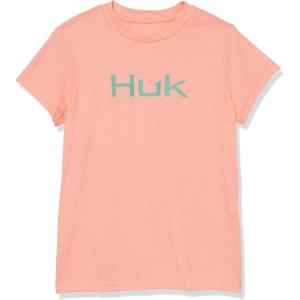 imageHUK UnisexChild Logo Tee  Kids Performance Fishing TShirtDesert Flower Heather