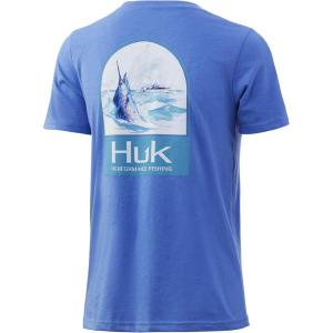 imageHUK UnisexChild Tee  Kids Performance Fishing TShirtDusk Blue Heather