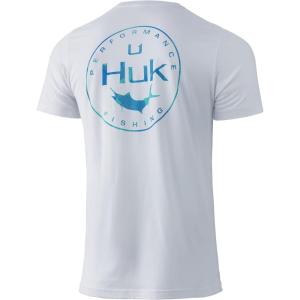imageHUK UnisexChild Tee  Kids Performance Fishing TShirtMarlin Badge  White