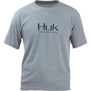 imageHUK UnisexChild Tee  Kids Performance Fishing TShirtTrue Gray Heather